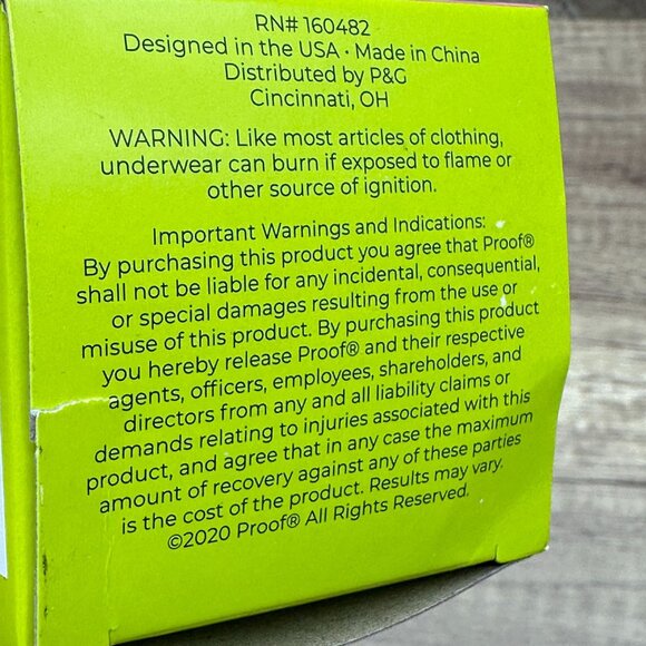 Unders Teen by Proof Lot Of 2 Size M Black Period Underwear Brief Reg. Absorbenc - Picture 9 of 9